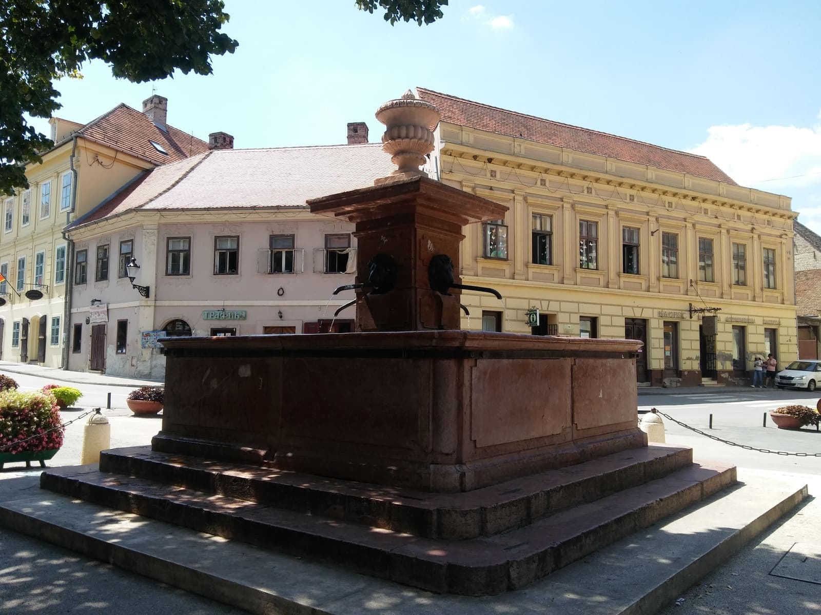 The Four Lions fountain in the baroque town of Sremski Karlovci