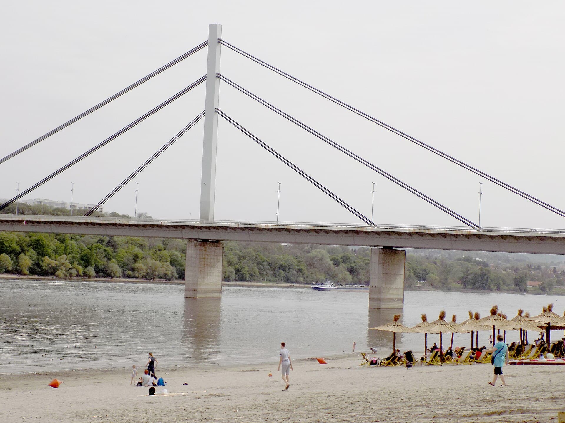Štrand, the sandy Danube city beach in Novi Sad