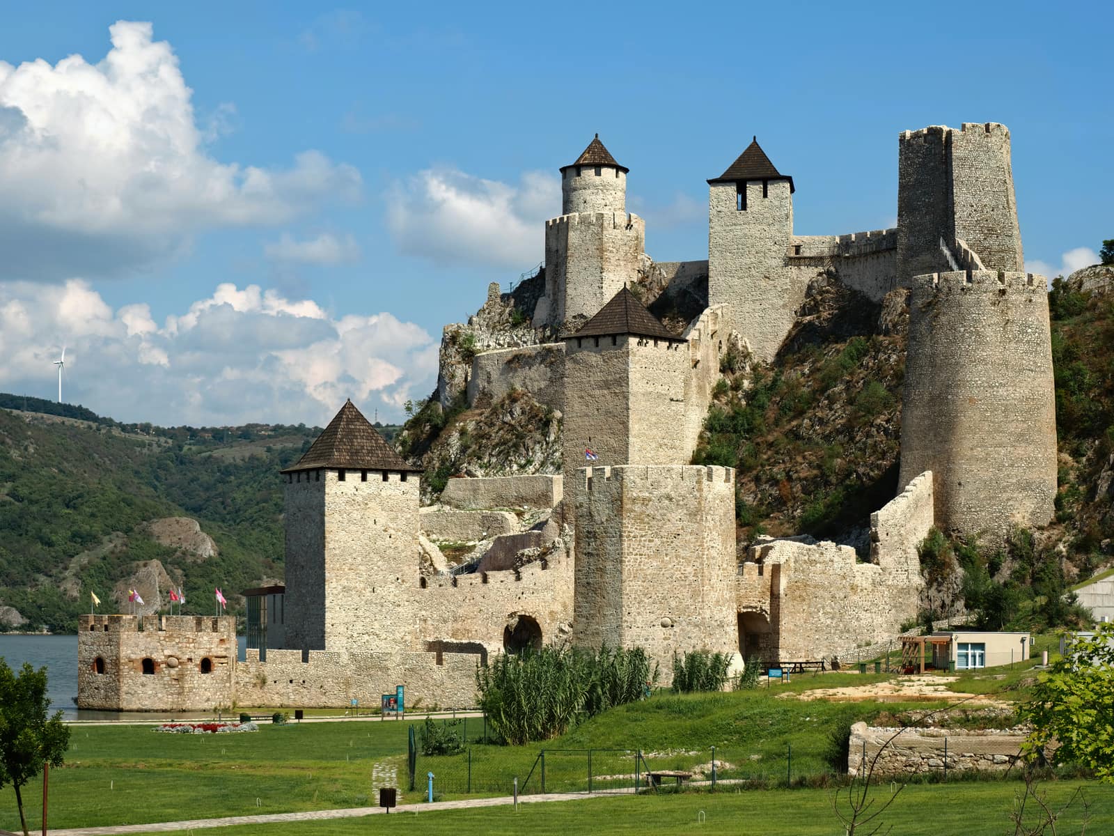 Golubac Fortress, guarding the Iron Gates gorge. Golubac Fortress at the entrance to the Đerdap (Iron Gates) Danube gorge