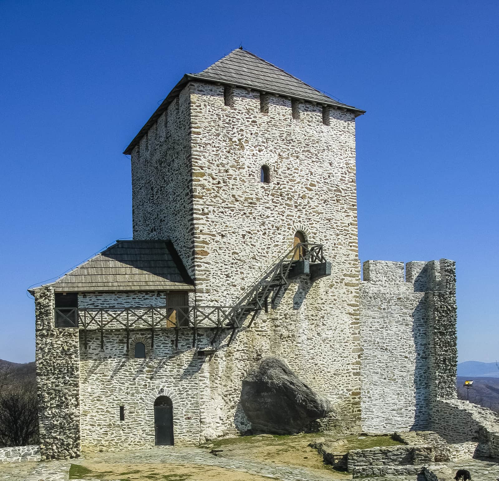 The Vršac Tower, the town's medieval landmark. The medieval Vršac Tower (Vršačka kula) on the hill above Vršac