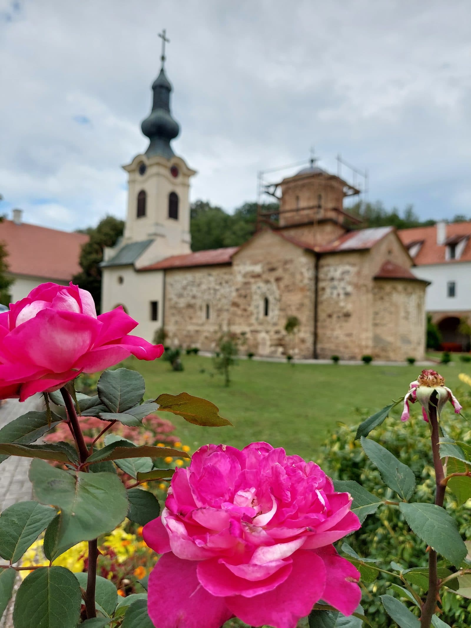 Mesić Monastery, in the foothills near Vršac. Mesić Monastery in the foothills near Vršac